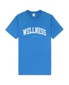 Sporty And Rich Logo-print Cotton T-shirt In Blue