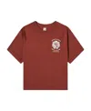 Sporty And Rich Logo-print Cotton T-shirt In Red