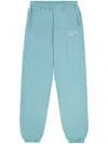 Sporty And Rich Logo-print Cotton Track Pants In Blue