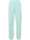 Sporty And Rich Logo-print Cotton Track Pants In Blue