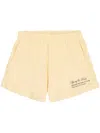 Sporty And Rich Logo-print Cotton Mini Shorts In Neutrals