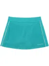 Sporty And Rich Logo-print Pleated Tennis Skirt In Blue