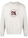 Sporty And Rich Logo-print Crew Neck Sweatshirt In Grey
