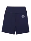 Sporty And Rich Logo-print Cycling Shorts In Blue