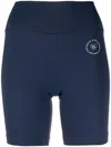 Sporty And Rich Logo-print Detail Shorts In 蓝色