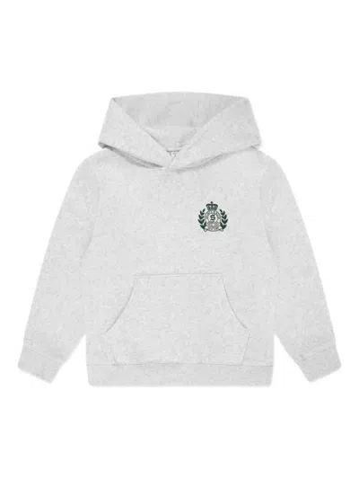 Sporty And Rich Kids' Logo-print Hoodie In Grey