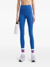 Sporty And Rich Logo-print Leggings In Blue