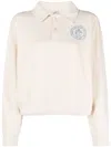 Sporty And Rich Slogan-print Cropped Sweatshirt In Neutrals