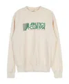 Sporty And Rich Logo-print Long-sleeve Sweatshirt In White