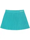 Sporty And Rich Logo-print Pleated Tennis Skirt In Blau
