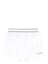 Sporty And Rich Logo-print Runner Shorts In White