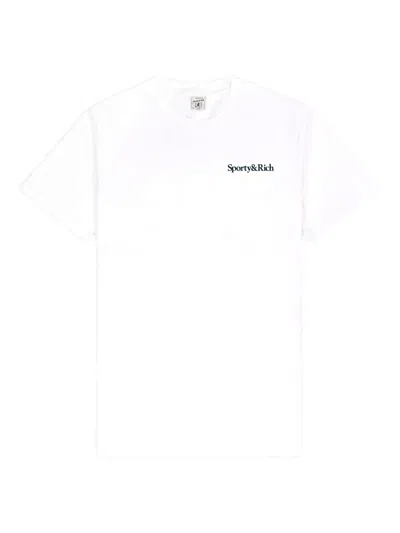 Sporty And Rich Logo-print Short-sleeve T-shirt In White