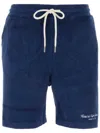 Shop Sporty And Rich Logo-print Shorts In Blue