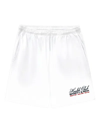 Sporty And Rich Logo-print Shorts In White