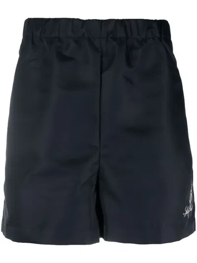 Sporty And Rich Logo-print Swim Shorts In Blue