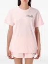 Sporty And Rich Script Health Tshirt Short Sleeves In Pink