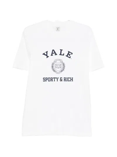 Sporty And Rich Logo-print T-shirt In White