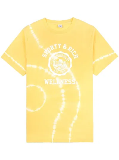 Sporty And Rich Logo-print T-shirt In Yellow