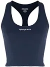 Sporty And Rich Logo-print Tank Top In Blue