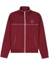 Sporty And Rich Logo-print Woven Track Jacket In Red