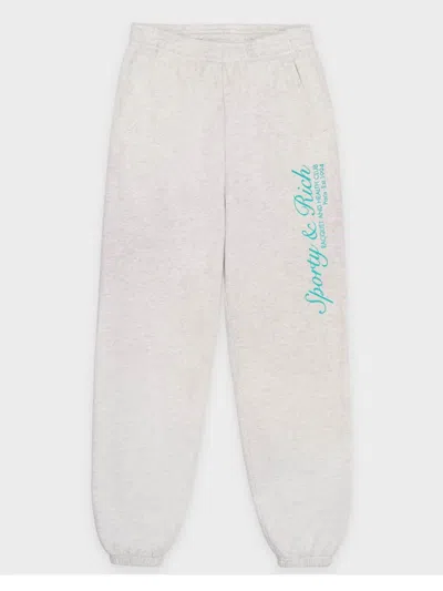 Sporty And Rich Logo-print Track Pants In Neutral