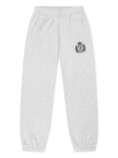 Sporty And Rich Kids' Logo-print Track Pants In Grey