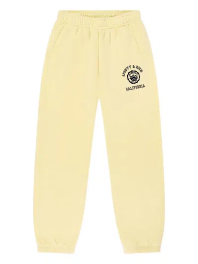 Sporty And Rich Kids' Logo-print Track Pants In Yellow