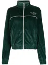 Sporty And Rich Eden Sport Velour Track Jacket In Green