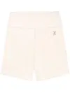 Sporty And Rich Logo-print Yoke-waist Track Shorts In Neutrals