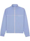 Sporty And Rich Brand-print Relaxed-fit Woven Jacket In Blue