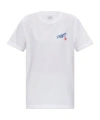 Sporty And Rich Womens White Dodgers Serif Round-neck Cotton-jersey T-shirt In White