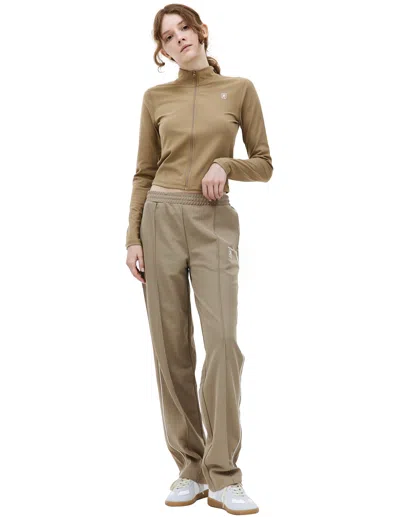 Sporty And Rich Logo Printed Sweatpants In Brown