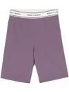 Sporty And Rich Logo-raised Biker Shorts In Purple