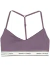 Sporty And Rich Logo-raised Sports Bralette In Purple