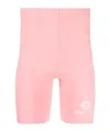 Sporty And Rich Logo Riding Shorts In Pink