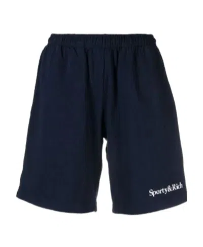 Sporty And Rich Logo Shorts In Blue