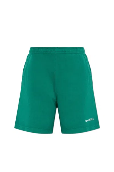 Sporty And Rich Logo Shorts In Green
