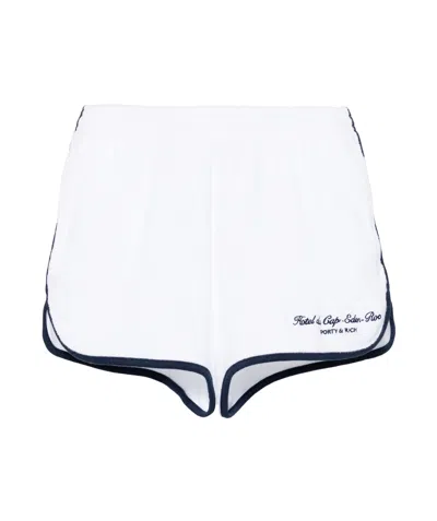 Sporty And Rich Logo Shorts In White