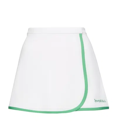 Sporty And Rich Logo Skirt In White