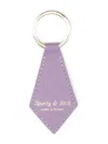 Sporty And Rich Logo-stamp Leather Key Chain In Purple