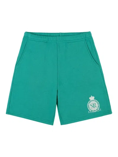 Sporty And Rich Kids' Logo-stamp Pocket Shorts In Green