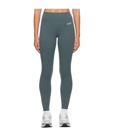 Sporty And Rich Logo Stretch Leggings In Green