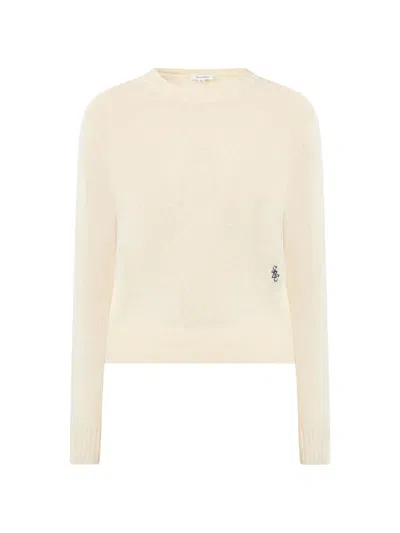 Sporty And Rich Logo Sweater In Neutral