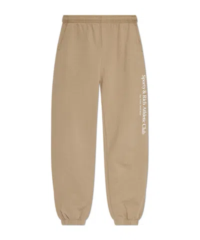 Sporty And Rich Logo Sweatpants In Nude
