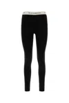 SPORTY AND RICH SPORTY & RICH LOGO WAISTBAND RIBBED LEGGINGS