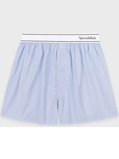 SPORTY AND RICH LOGO-WAISTBAND SHORTS
