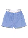 Sporty And Rich Logo-waistband Shorts In Multicolor