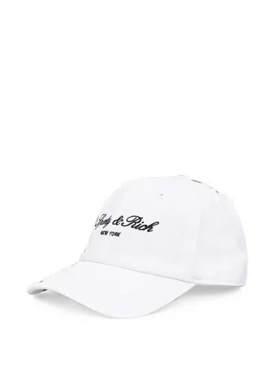 Sporty And Rich Logo-embroidered Baseball Cap In White