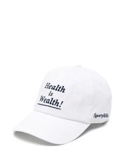 Sporty And Rich Logo-embroidered Baseball Cap In White