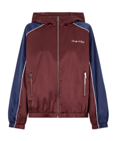 Sporty And Rich Logo-embroidered Hooded Jacket In Multi